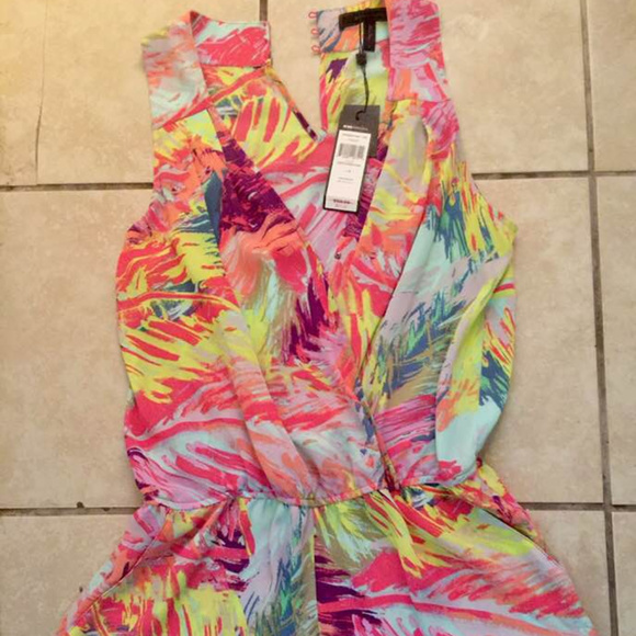 BCBGMaxAzria Pants - BCBG MaxAzria Multicolor Thalia Romper Small